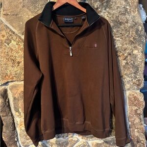 Bobby Jones Men's Brown 3/4 zip pullover.
